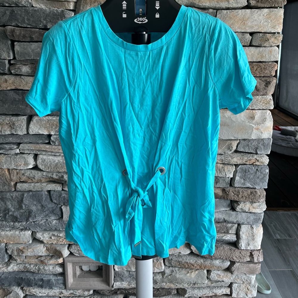 Michael Kors teal crossover tee